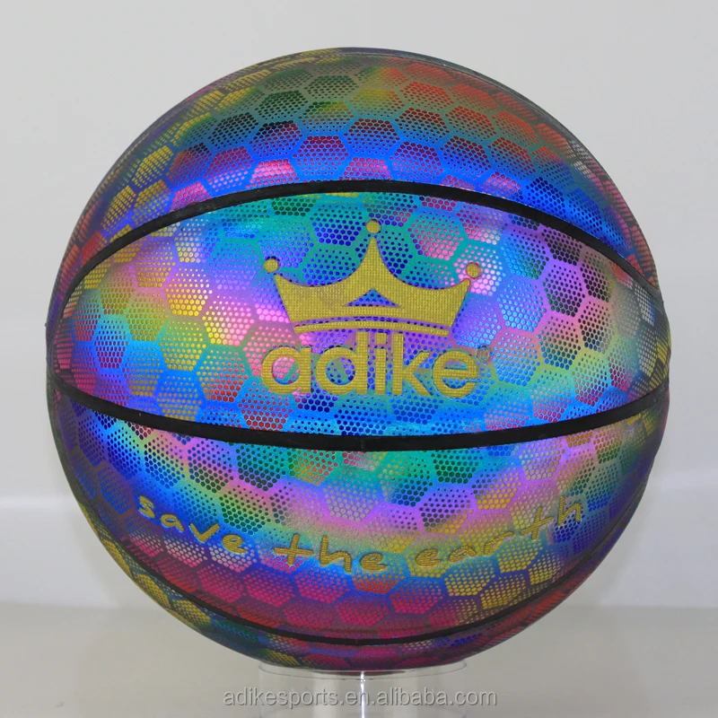 

adike baloncesto bolas de basquete basket ball holographic glow city luminous basketball, Custom personality color