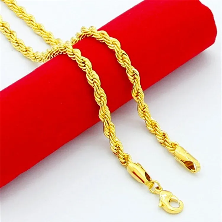 

Gold Plated Twist Necklace Temperament Jewelry Chopin Twist Necklace For Men And Women