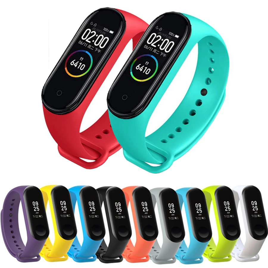 

Smart Bracelet For Xiomi Band 5 Sport Strap Watch Silicone Wrist Strap For Xiomi Mi Band 3 4 5 Bracelet for Miband 6 Strap, 35colors optional