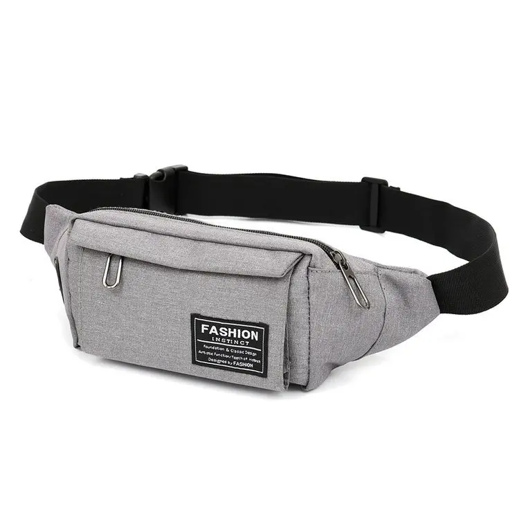 

Hot Selling Durable Large Capacity Outdoor Sports Waist Bag Leisure Fanny Pack With Headphone Hole Apply To Cycling Running, Gray, black, blue, dark gray