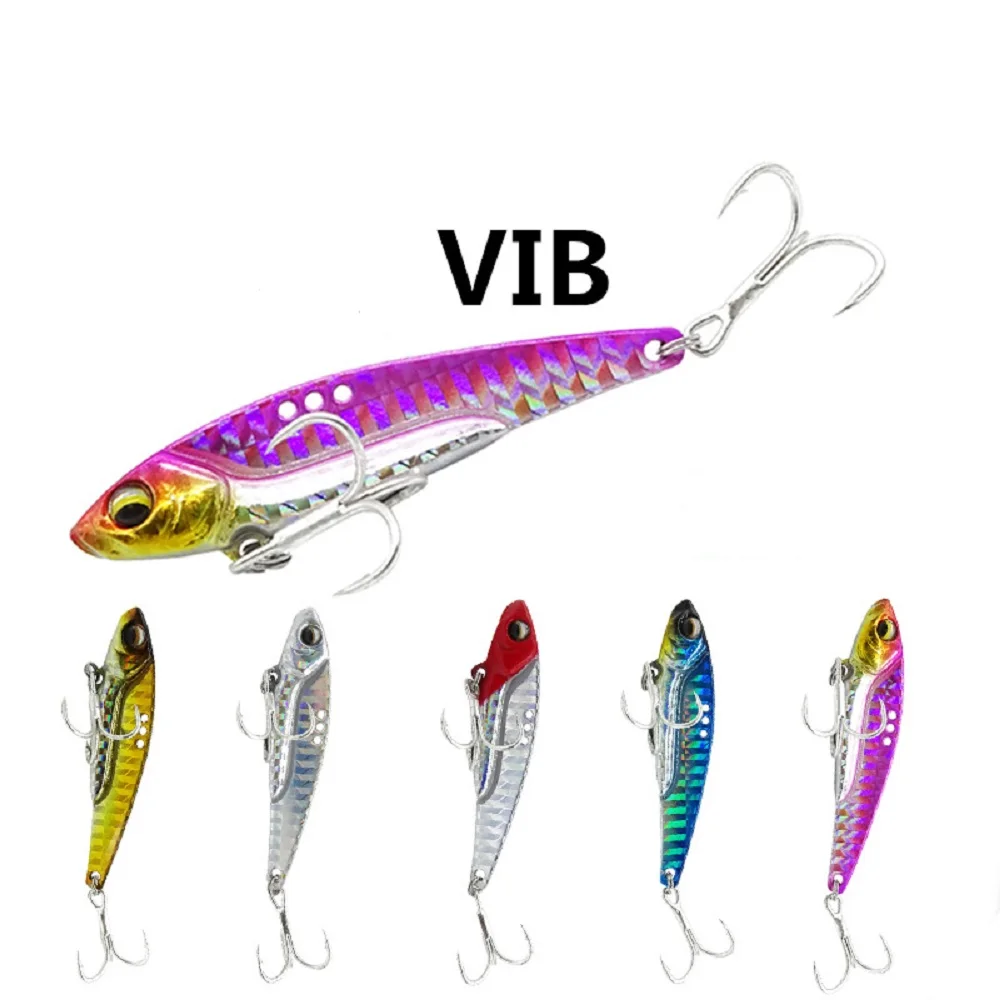 

New style Vibrations Spoon Lure Fishing bait sinking 7g 13g 16g Metal VIB Lures made of lead and copper, Various