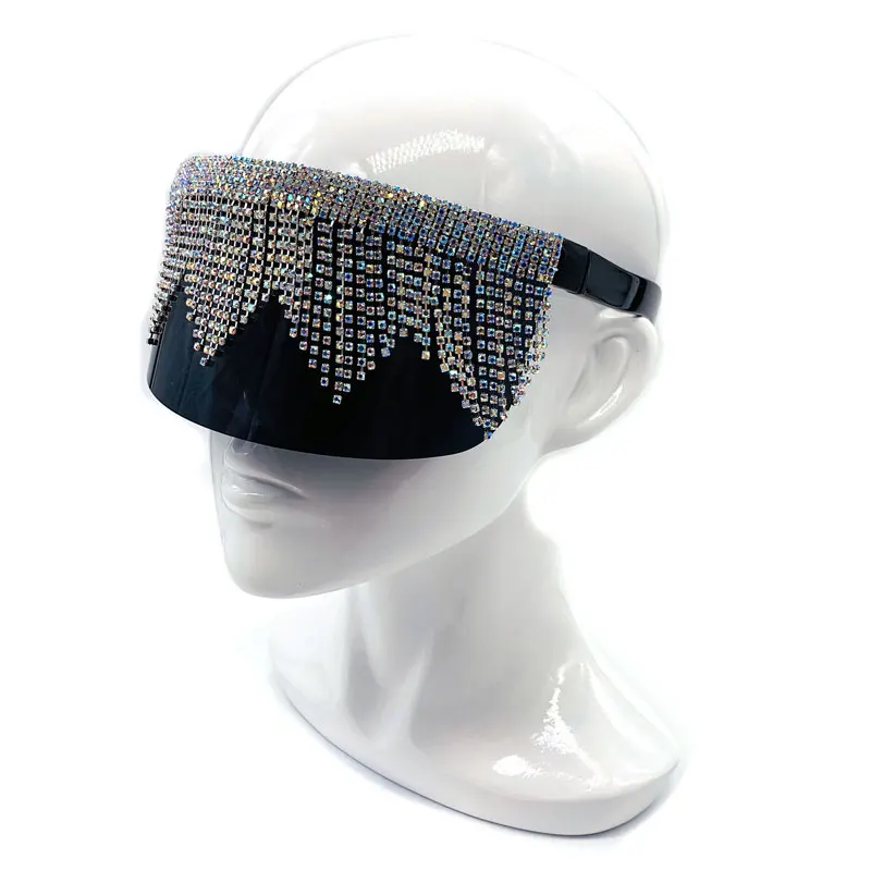 

New safty glasses Antifoam sunglasses fashion oversized women Rhinestone sunglasses