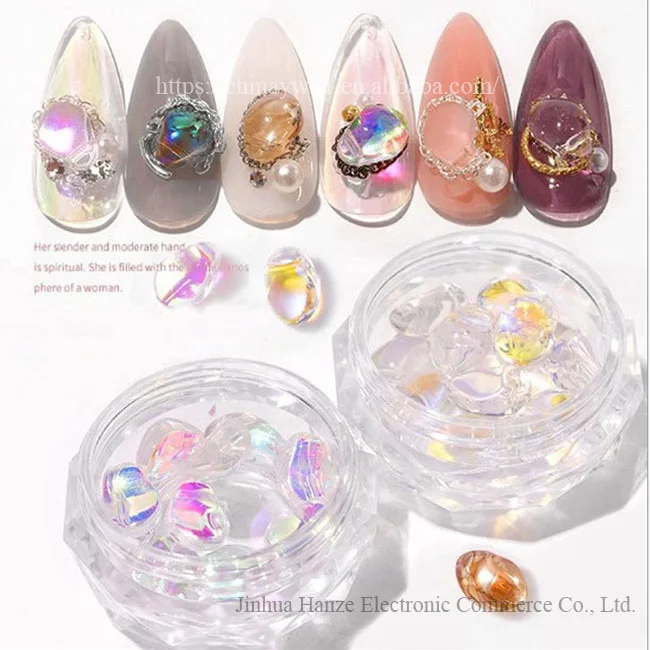 

10 Pcs/box Jewelry Diy Fashion Ornaments Manicure 3d Nail Art Decorations Design Shiny Crystal Stones Nail Stones, Picture