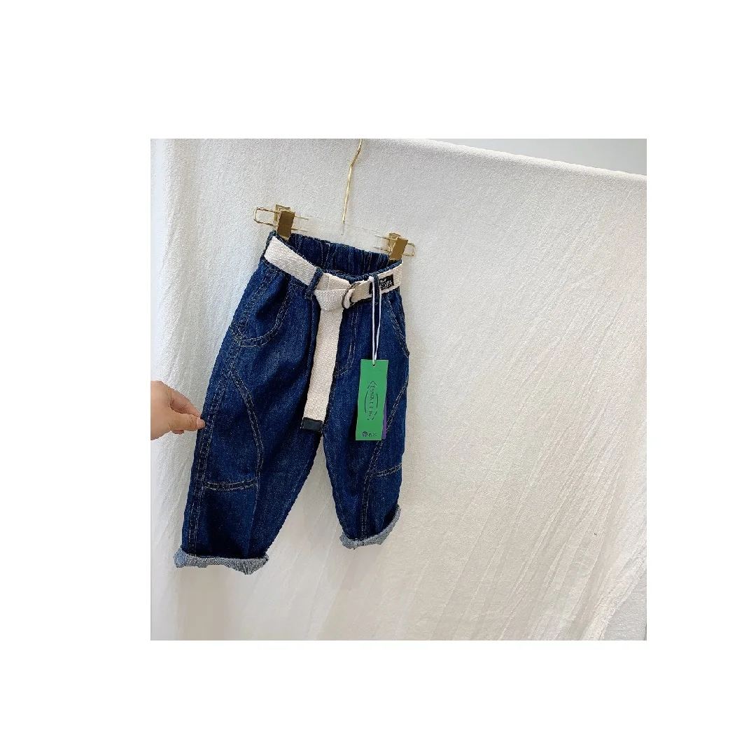 

High quality children jeans clothing new boys hole cotton kids cowboy washed pants