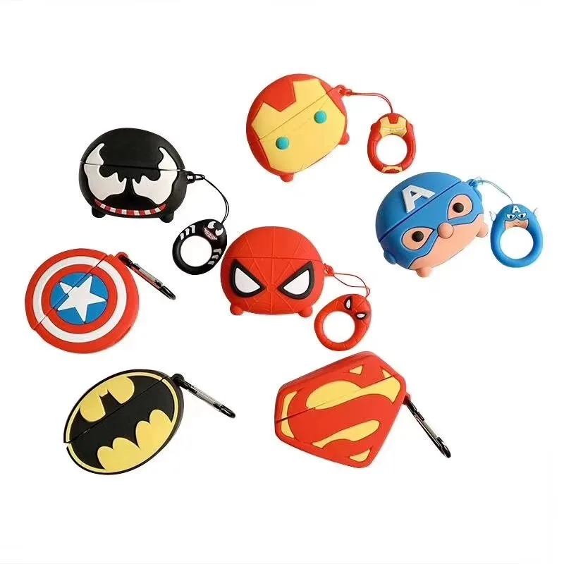 

Marvel Comics Cartoon silicone Case +hook for apple airpods 3 pro wireless earphone Cover TWS headset  case cover