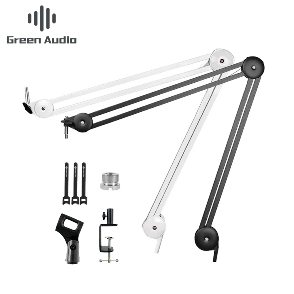 

GAZ-40 Condenser Mic Stand Microphone Suspension Booms Scissor Arm Stand, Ceramic black,white