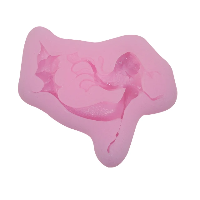 

Mermaid soap silicone mold DIY baby chocolate candy cake decorating candle clay molds, Pink
