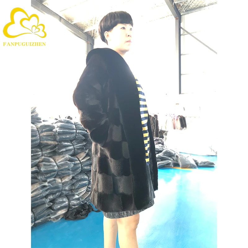 

clothes women High Quality Ladies Winter Fur Jacket Fur Coat Warm Coat, Black