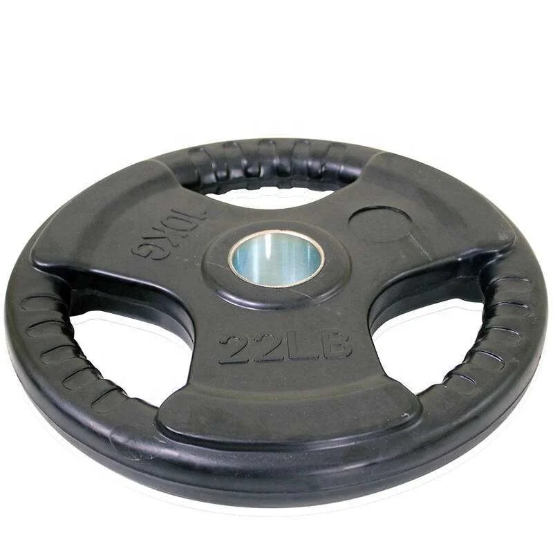 

Power Training Equipment Weight Lifting  Rubber Bumper Plate, Black