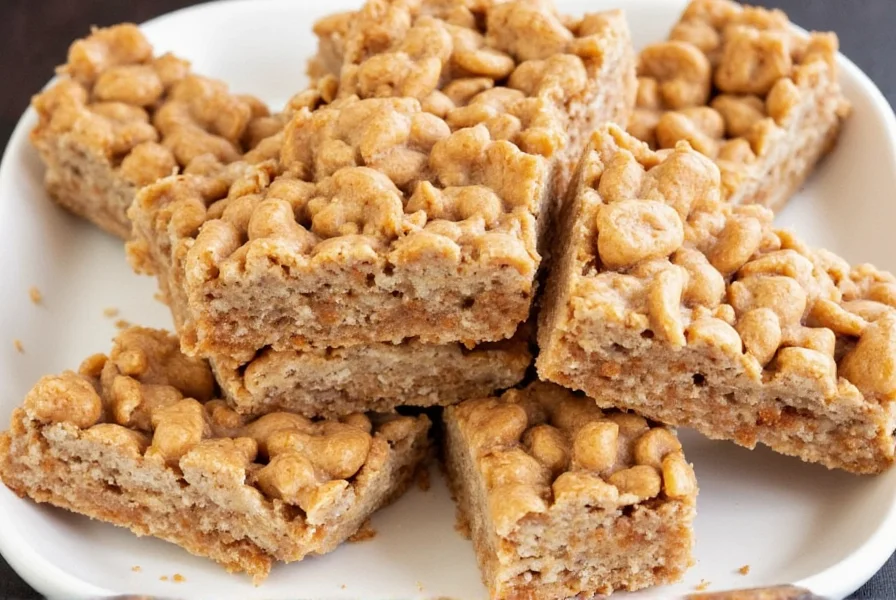 Variety of cinnamon toast cereal bars with different mix-ins like nuts, seeds, and dried fruit arranged on wooden board