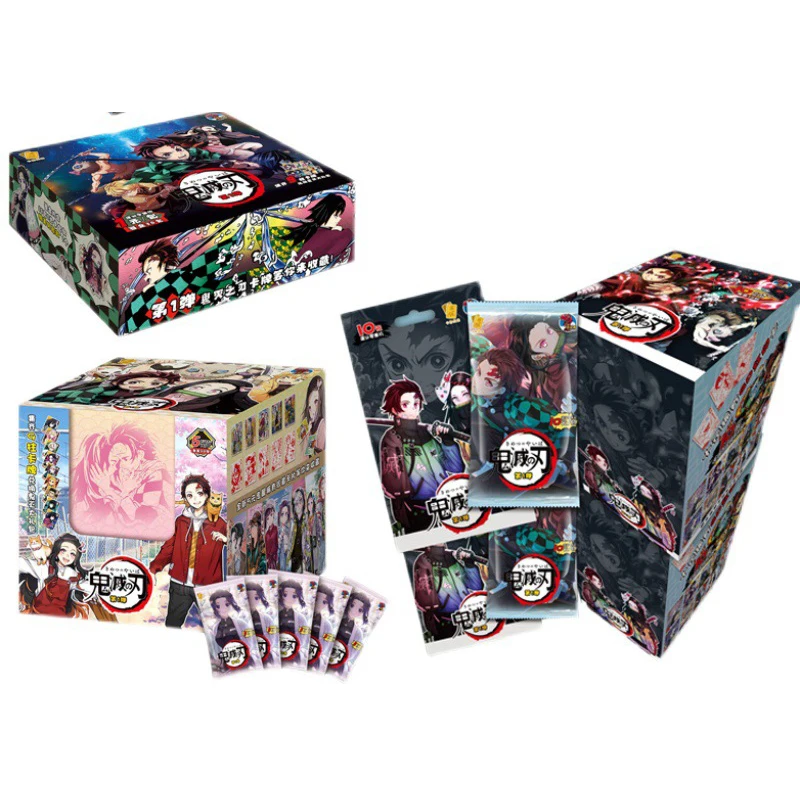 

google japanese anime Demon Slayer Cards Family Children Christmas Gift Table Toys Game boy Ghost Slayer collect Card