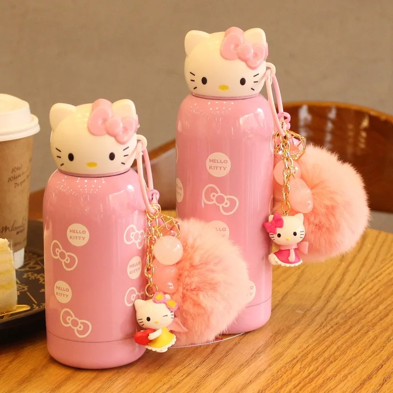

Feiyou wholesale cute hello-kitty stainless steel children school insulated water bottles for kids
