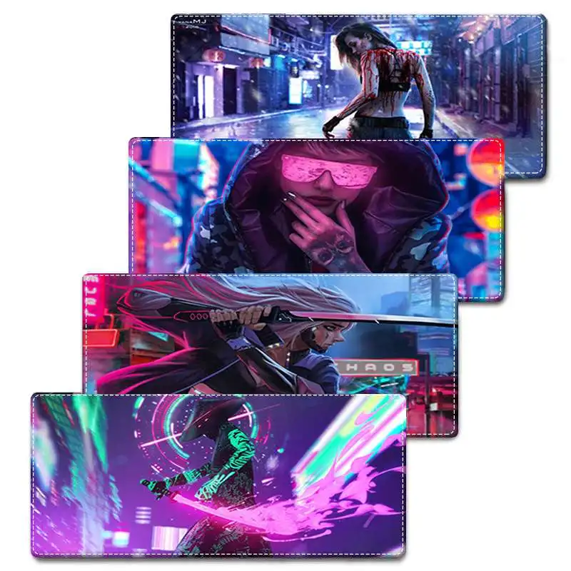 

Cyberpunk MousePad PC Computer Gaming Mouse Pad XXL Rubber Mat For League of Legends Dota 2 CS for Boyfriend Gifts, Picture