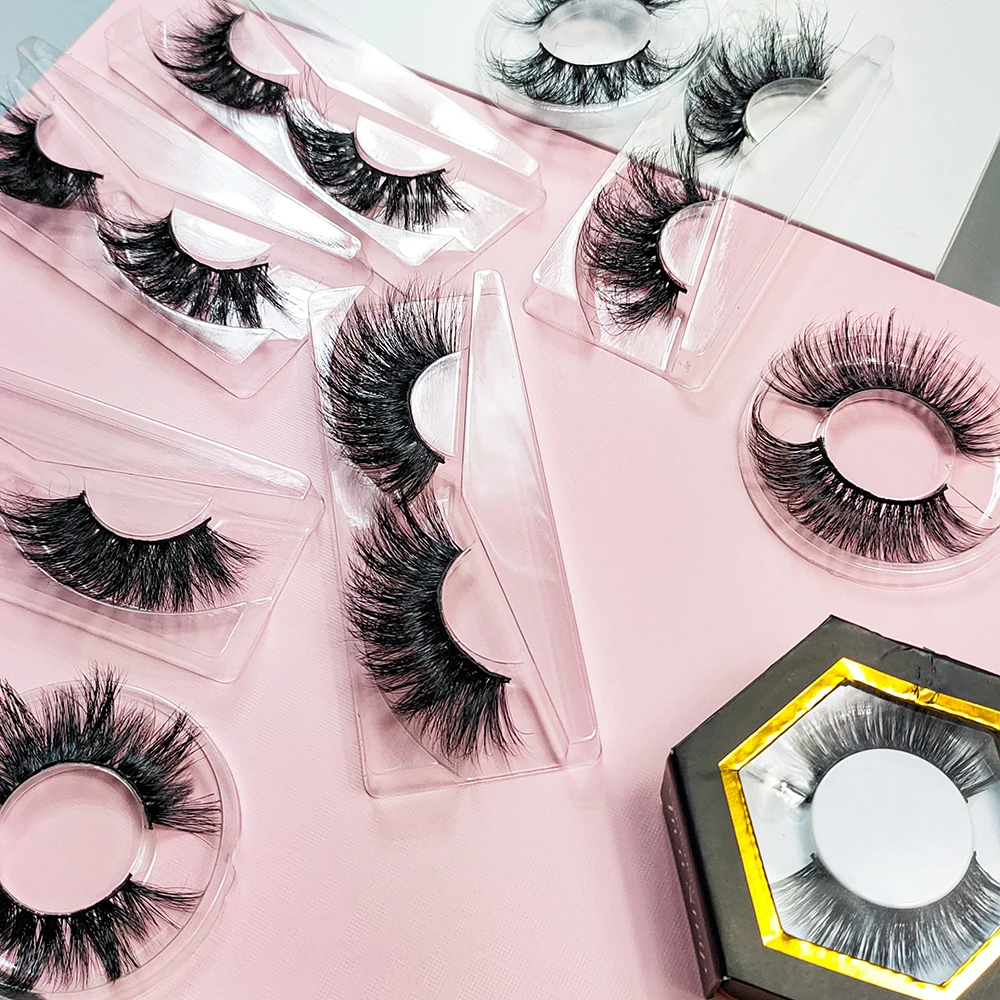 

Original Factory Wholesale Vendor Lashes 5d 25mm Natural Long Fluffy Mink Lahes Bulk Eyelash Packaging Private Label, Natural black