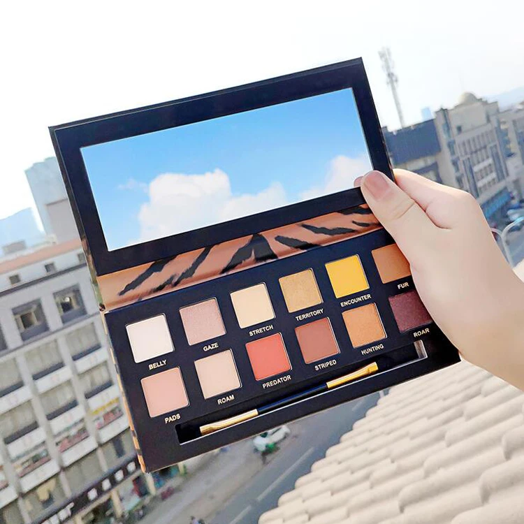 Cheap 12 Colors Multi-Series Private Label Custom Eyeshadow palette Animal makeup vegan eyeshadow palette