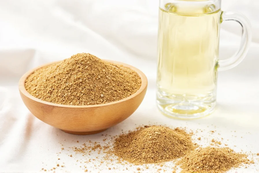 Freshly prepared cumin water in a glass with cumin seeds