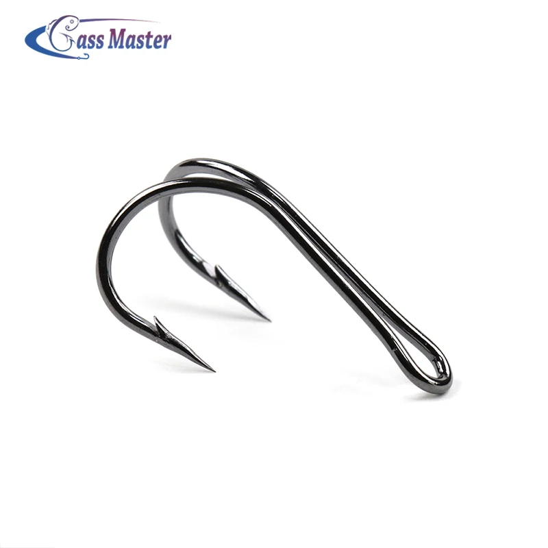 

Bass master Double Fishing Hook pesca high carbon jig Carbon Steel Barbed Double Frog Hooks