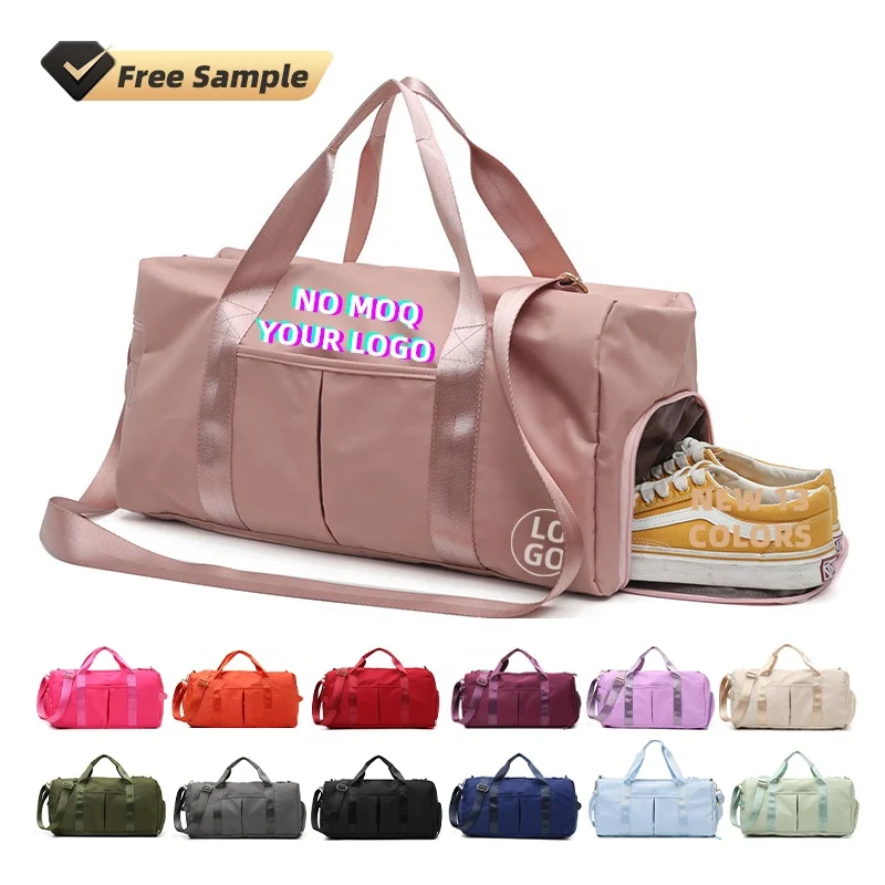 

13 Color Custom Dry Wet Sport Duffel Holdall Training Yoga Travel Overnight Weekend Shoulder Tote Gym Bag with Shoes Compartment