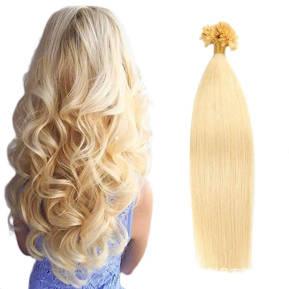 

Keratin u Tip Hair Extension Pre Bond Nail Tip Hot Sale Hair Human Remy Virgin Prebonded U tip Hair Extensions