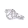 Fashion 26 Letters Silver Ring Women Simple Exquisite A-Z Open Finger Ring Initial Zircon Letter Name engagement finger Rings AB