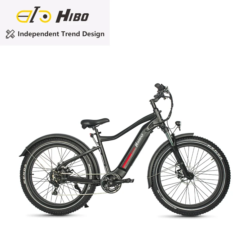 

amazon hot selling 750w motor e-bike fat tire mountain bike HiBo TDE44Z-F 48V14AH fatbike electric bicycle bike mountain bike