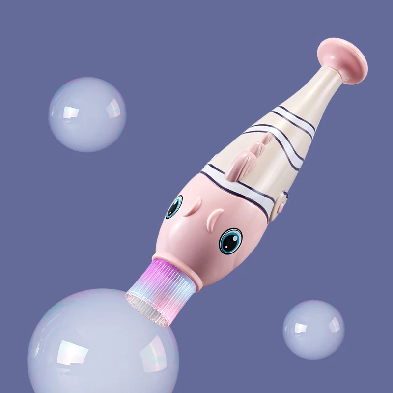 2020 new smoke bubble fish toys novel and fun outdoor toys with smoke bubble gun