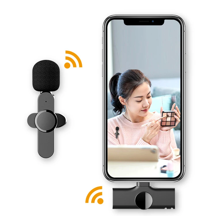 

Tiktok Facebook Youtube Live Streaming Mini Professional System Lavalier Wireless Microphone for Smartphone Iphone