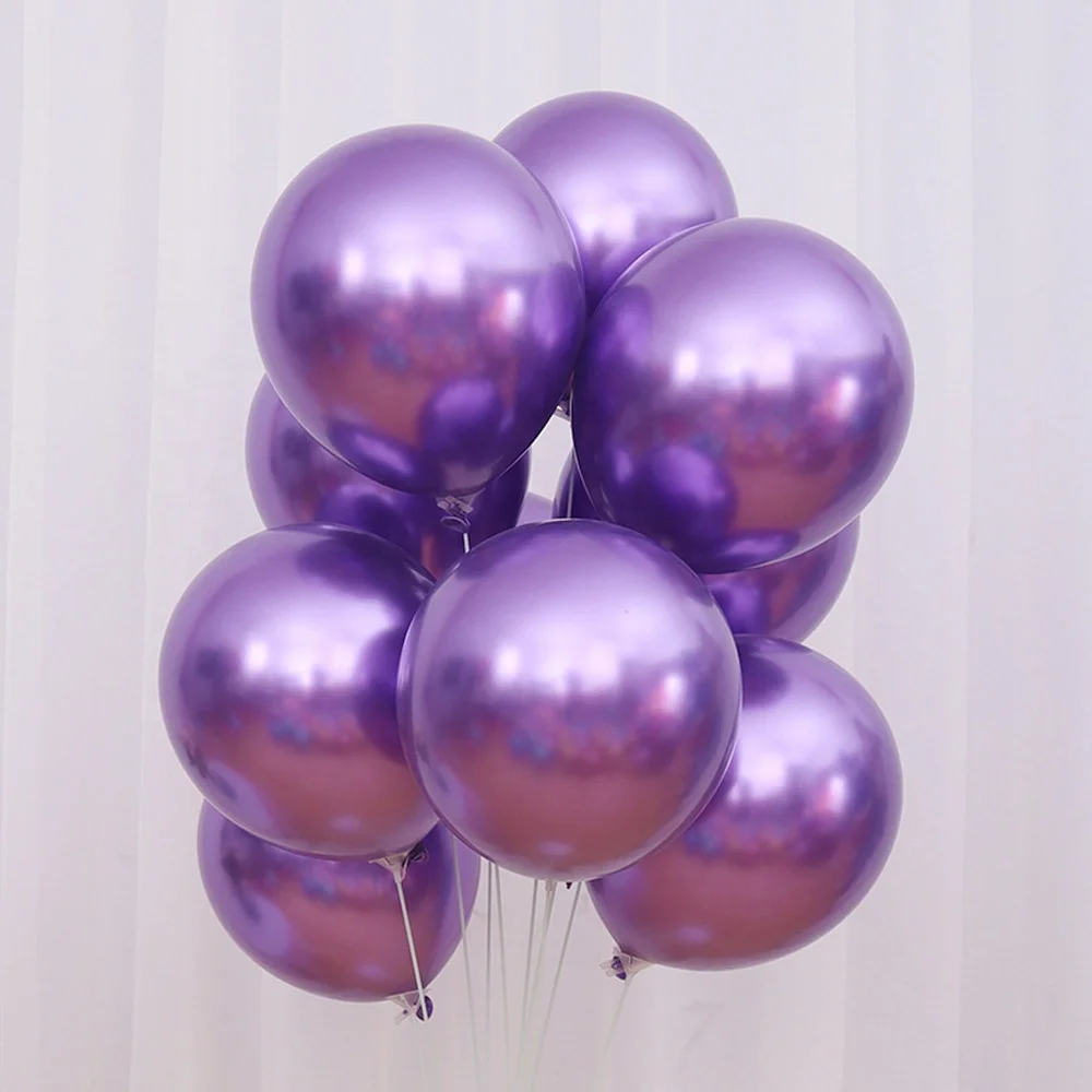 

ALO 12inch New Thick Latex Helium Round Ballon 12 inch 30 cm Purple Metallic Balloon