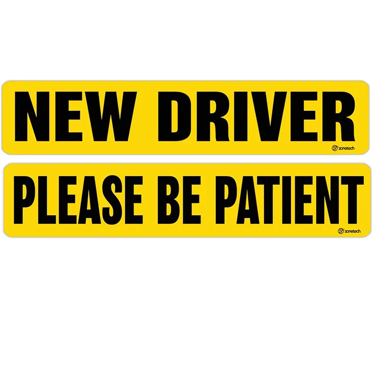 Custom New Driver Sign Water Proof Car Sticker Magnets For Promotion ...