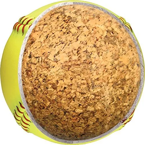 

12 inch size optic yellow pvc leather cork softball, softballs made leago factory, Requirement