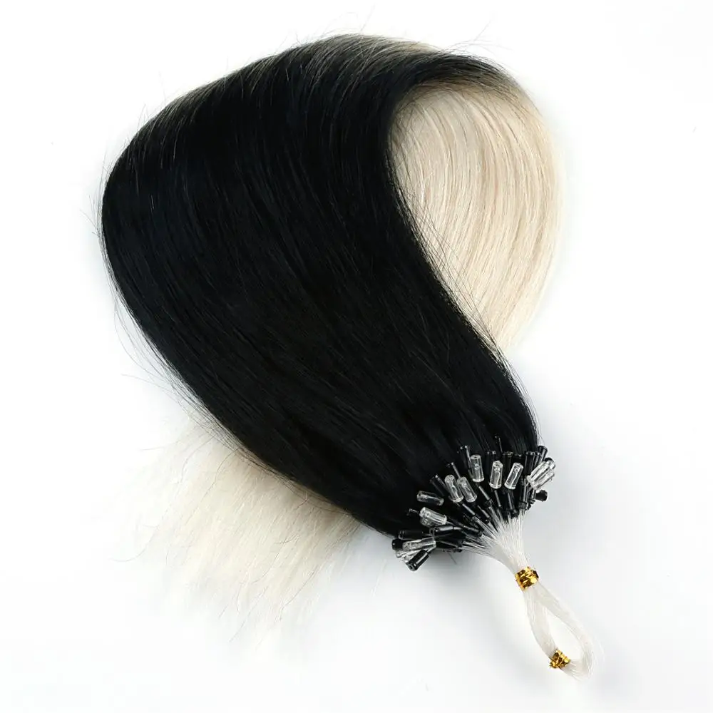 

Neitsi Support For Customization Human Loops Micro Link Hair Extensions Straight Easy Loop Hair Color T1/60