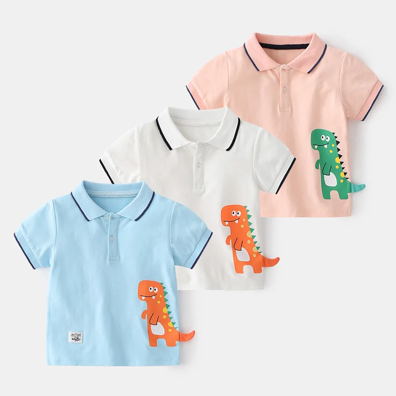 

Wholesale kids clothes Cotton dinosaur printed Cotton 2021 New design clothing t-shirt