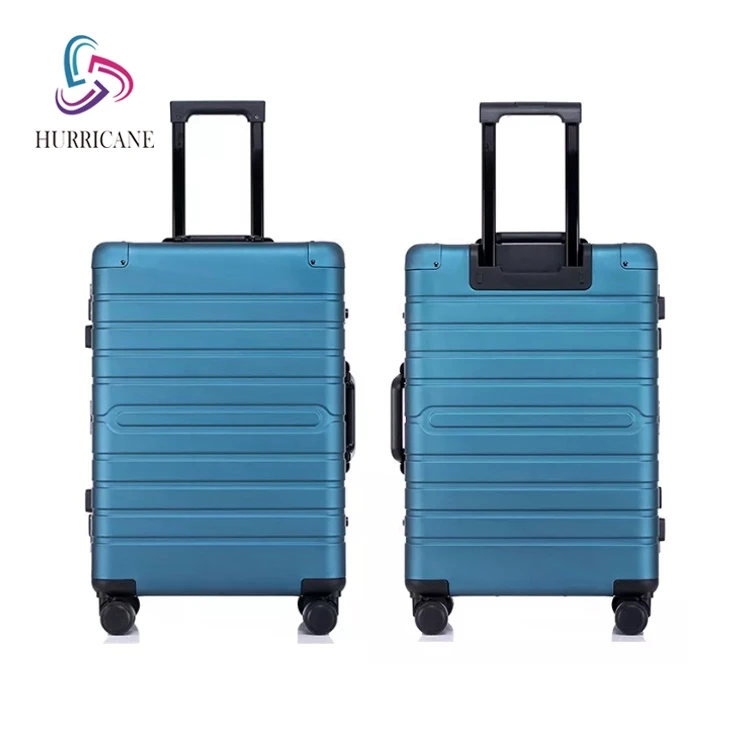 

business hand luggage bag trolley travel aluminum metal suitcase, Customized