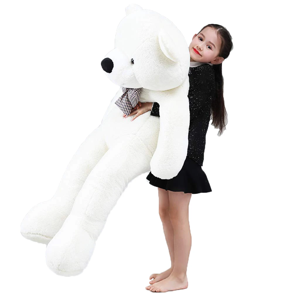

Free Shipping Small Size 60cm white soft toy unstuffed big bear skin teddy bear plush toy for Children Girl 5 color Niuniu Daddy, White(if you want other colors, pls contact us)