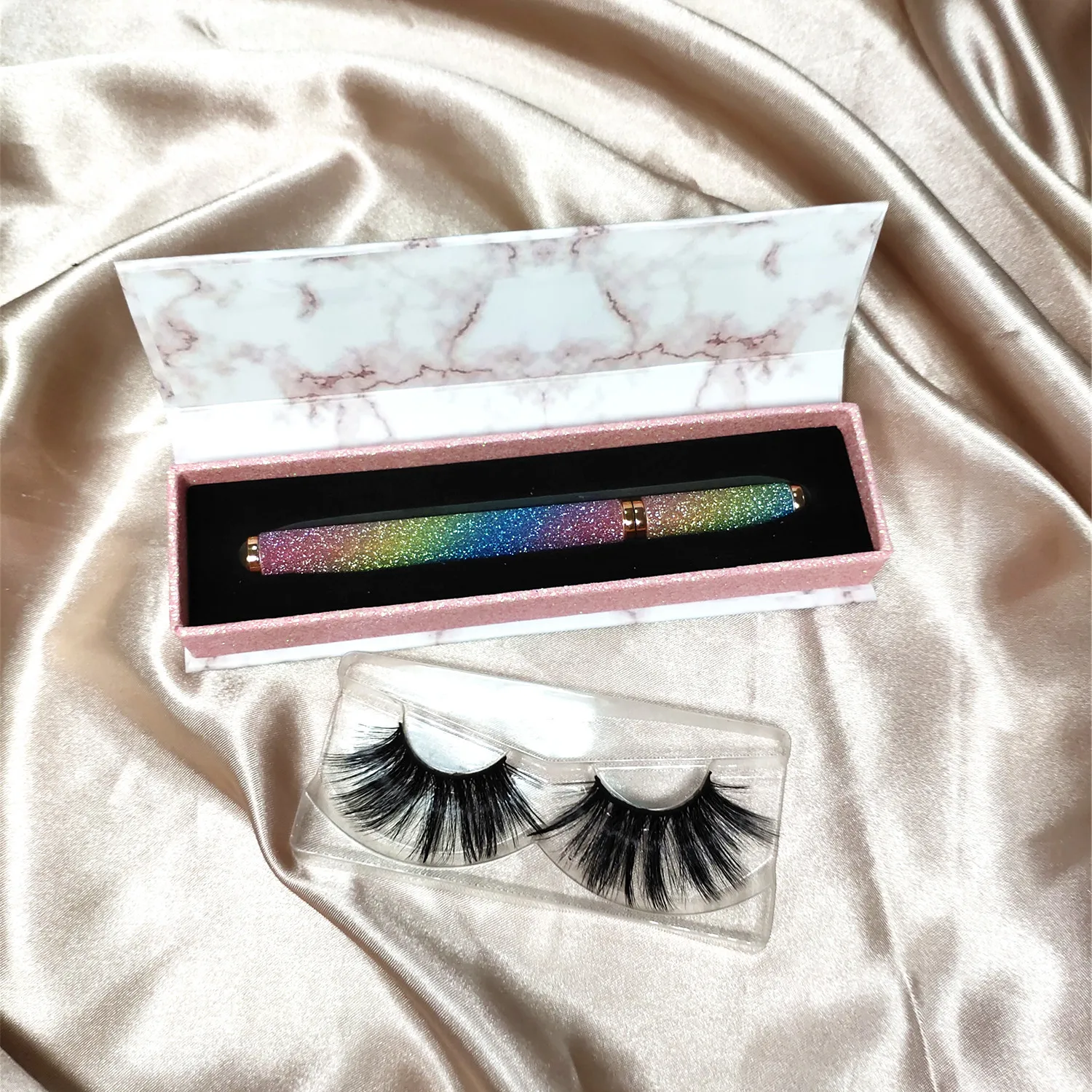 

custom eyeliner pen lashes glue pen eye liner Free samples magnetic adhesive eyeliner glue pen waterproof eyeliner, Black brown transparent