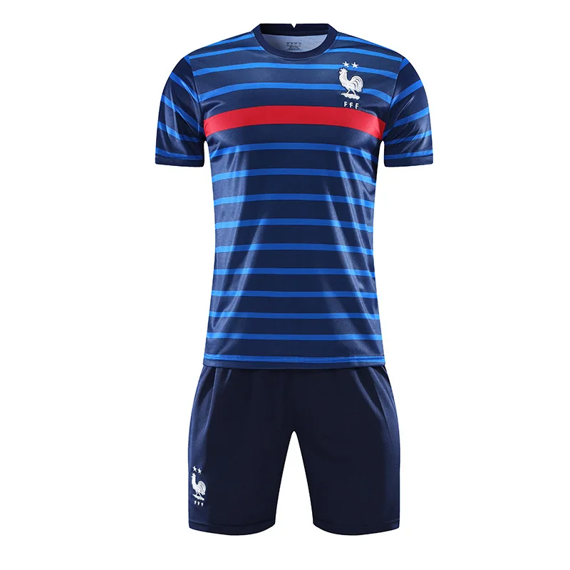 

OEM custom high quality France football soccer jersey stretch soccer uniform wear