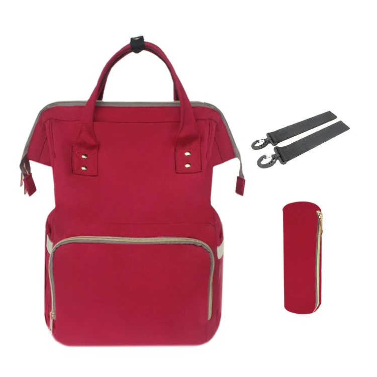 

Customized Color Multi-function Waterproof Polyester Large Capacity Mummy Bag Baby Diaper Backpack, Red, blue, pink, gray or customized