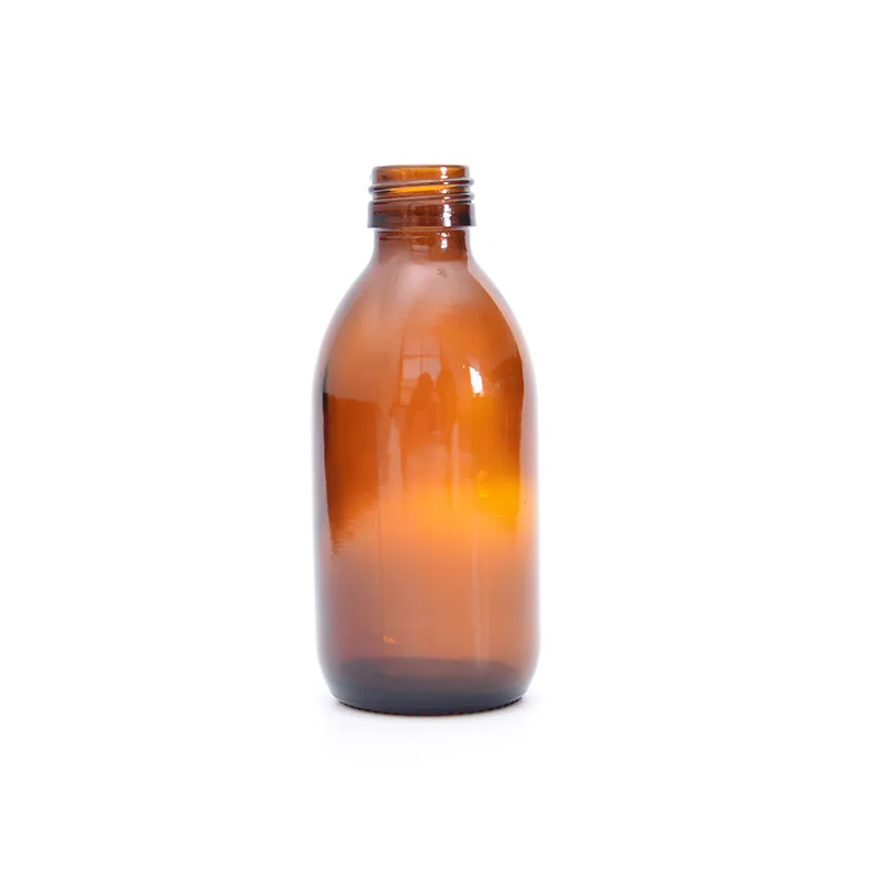 
100 Ml Amber Syrup Liquor Glass Bottle With Screw Cap 