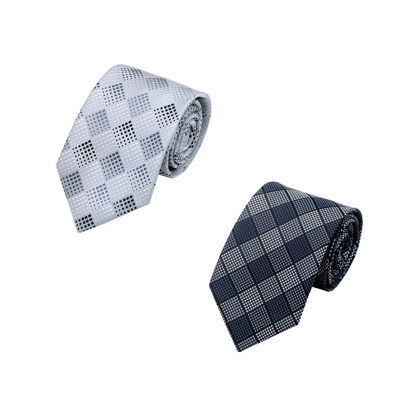 

New Korean Business Arrow Type Plaid School Custom Necktie Neckties Set, Picture shows