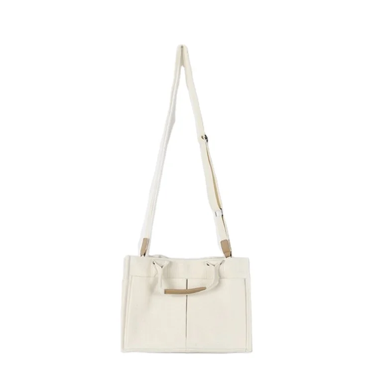

Simple and versatile canvas bag women handbag multi-pocket ladies one-shoulder diagonal bag
