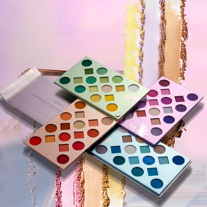 

64 Color Eyeshadow Pallets Multicolor Cosmetics Products Private Label High Pigment Glitter Matte Palette Wholesale Eye Shadow