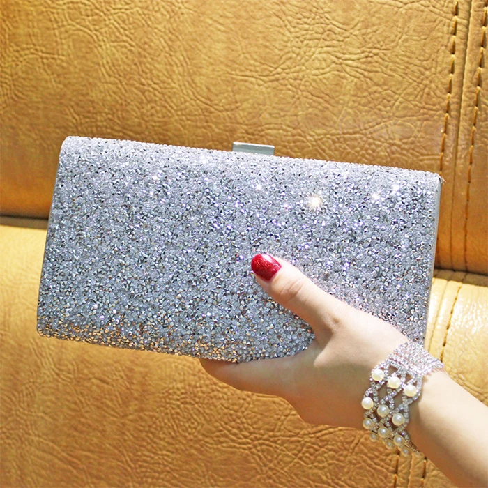 

Luxury Bling Sequined Women Hand Bags Ladies Evening Purse Wedding Clutch Bag Handbags, 4 colors