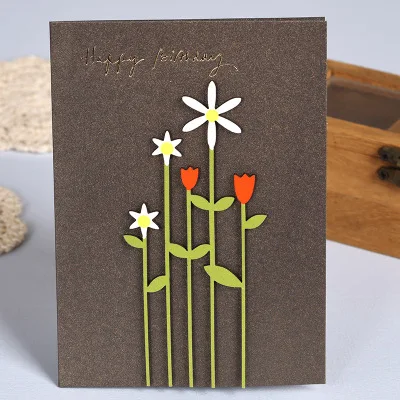
Vintage woodcarving patch greeting card promotional thank you card decorating birthday cards 