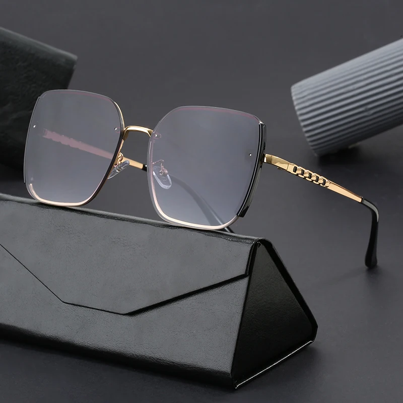 Custom Logo Retro Square Sunglasses for Women New Arrival UV 400 Classic Metal Fashion Sun Glasses