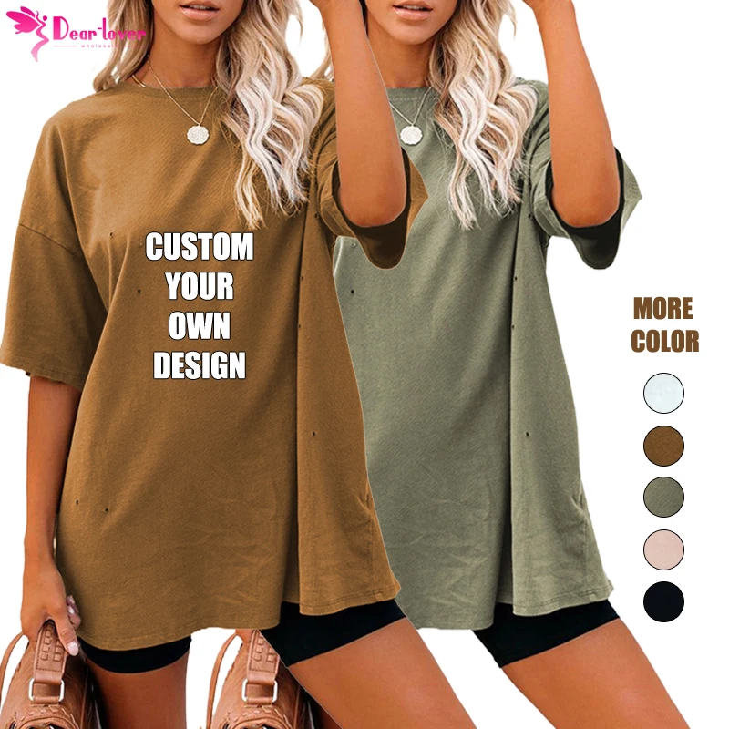 

High Quality Summer Black White Streetwear Custom Logo Short Sleeve T-Shirt Mid Long Cotton Oversized T Shirt