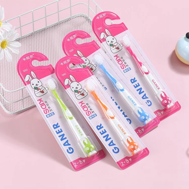 

OEM Cute Cartoon Non-slip Colorful Kids Toothbrush with Printing Tooth Brush Children Customized Logo Acceptable Soft