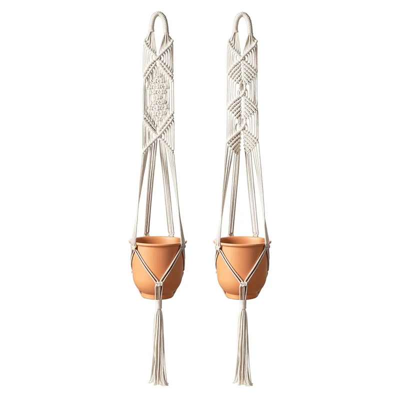 

Factory Sale Various 100% Handmade Macrame Hangers Modern Plant Hanger, Customize