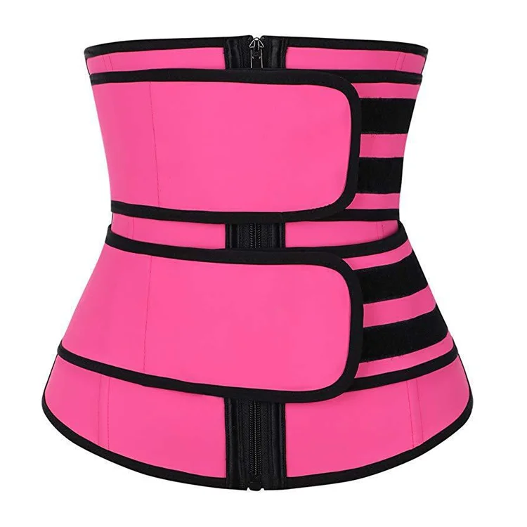 

Body Shaper Long Torso Tummy Trimmer Neoprene Corset Slimming Shapewear Women Waist Trainer Belt latex girdles, Black+grey+blue+pink+purple