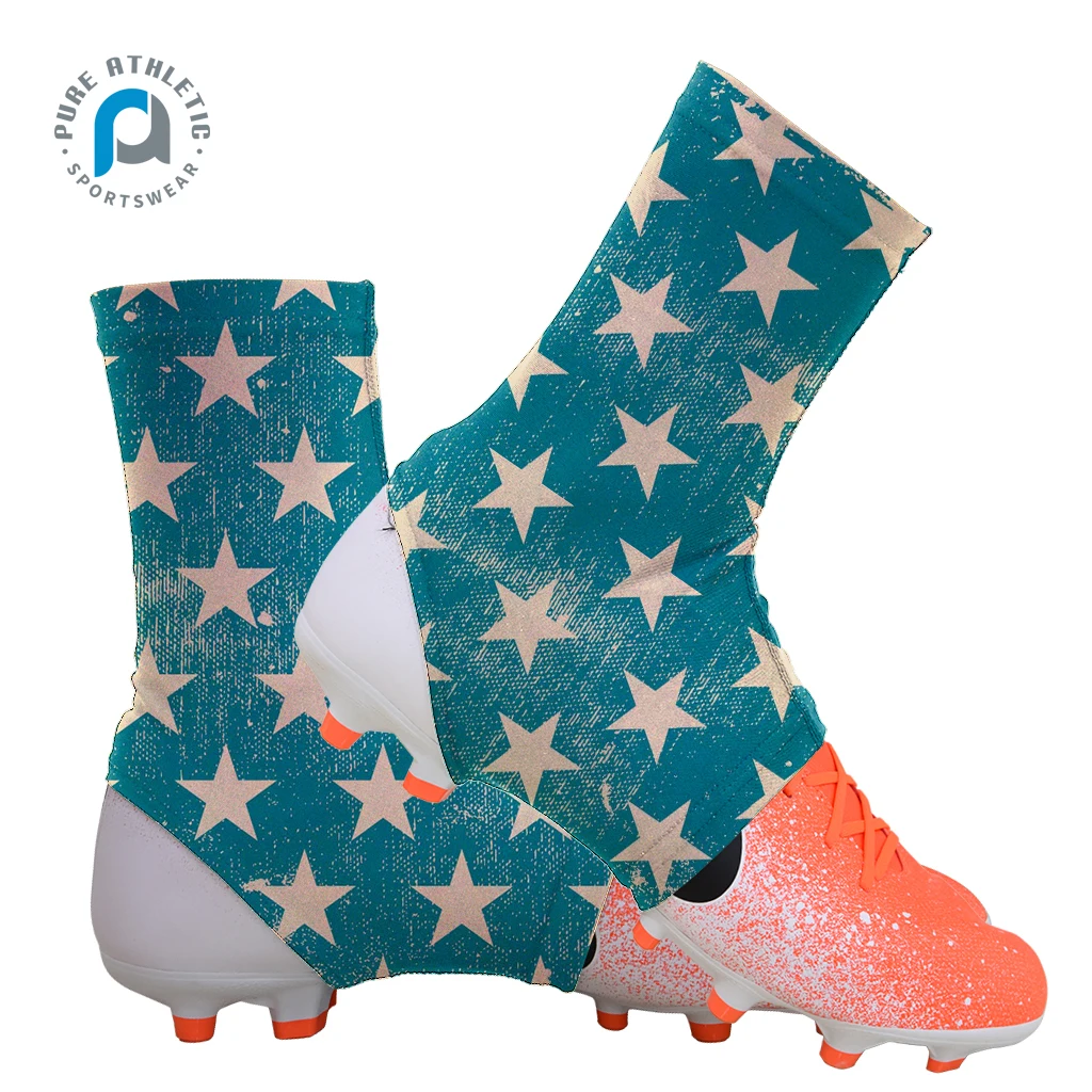 Pure Oem Wholesale Sublimation Custom Sports Spats Black Football Cleat