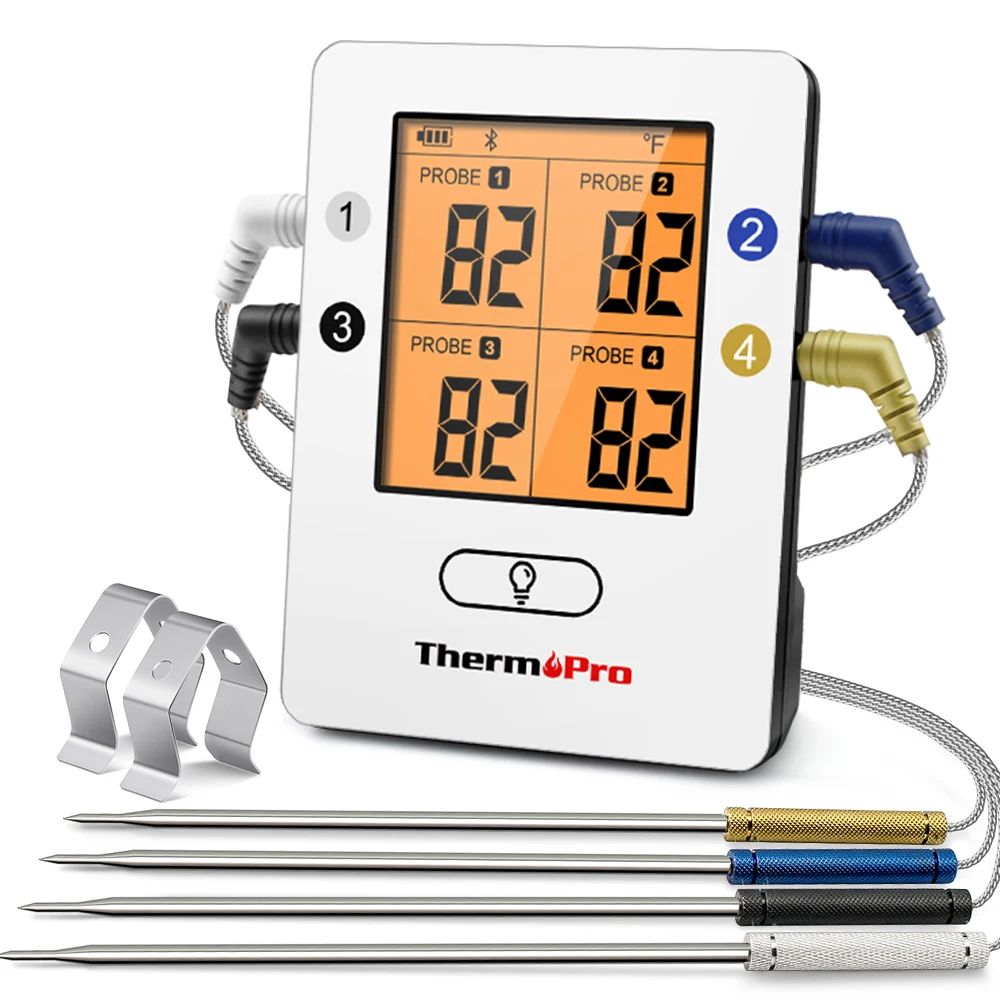 

ThermoPro TP25 Digital Wireless Smart BBQ Meat Thermometer for Grilling, 4 probes